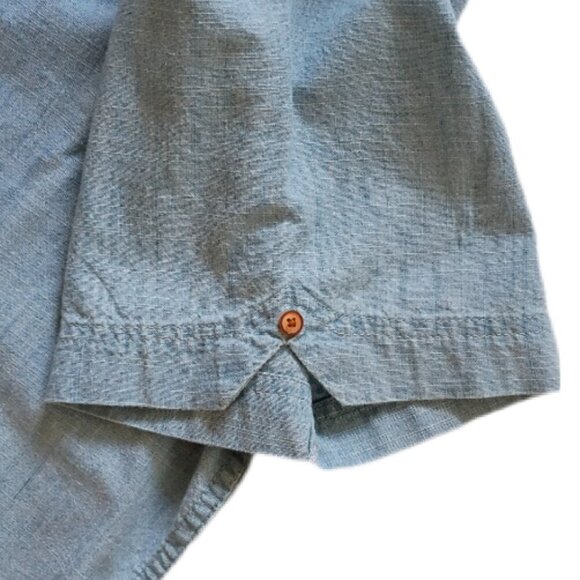 Ben Sherman NWT Men's XL Chambray Short Sleeve Shirt Blue Casual Button-Up - Picture 8 of 8